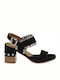 Suede Sandalen Schwarz