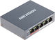 Hikvision DS-3E0105P-E/M Unverwaltet L2 PoE Switch mit 4 Ports Ethernet