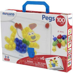 Miniland Plastic Construction Toy Pegs Dog Miniland Plastic Construction Toy Pegs Dog