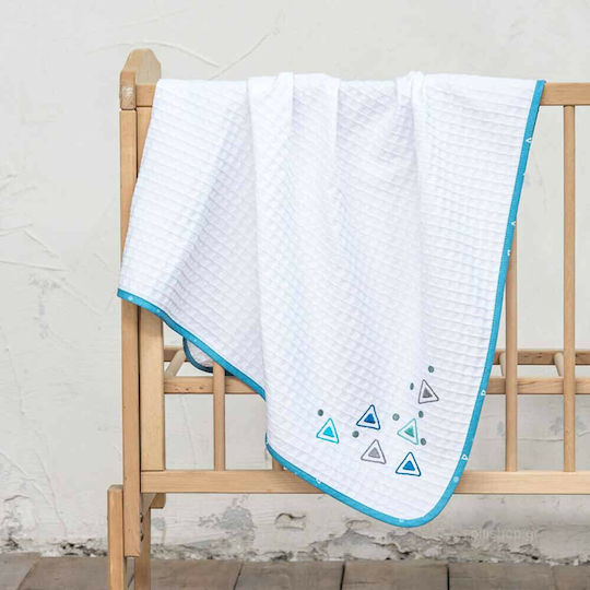 Nima Blanket Cot Blob Waffle White 110x140cm