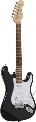 Soundsation Rider Standard H Elektrische Gitarre und HSS Pickup-Anordnung in Schwarz Farbe