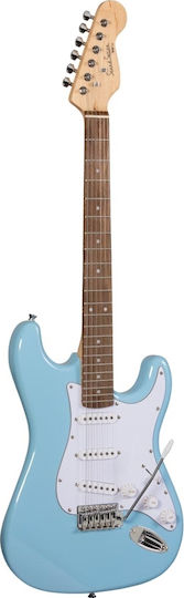 Soundsation Electric Guitar Rider Standard S with SSS Pickups Layout, Tremolo, Rosewood Fretboard RIDER-STD-S-TB in Tropical Blue