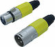 Stecker XLR männlich/weiblich Gelb