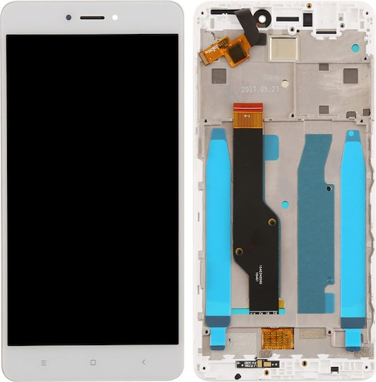 Οθόνη με Μηχανισμό Αφής και Πλαίσιο για Redmi Note 4x (Λευκό)