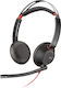 Plantronics Blackwire 5220 USB-C На ушите Мултимедийни слушалки с микрофон и връзка 3,5 мм жак / USB-C в Черен цвят