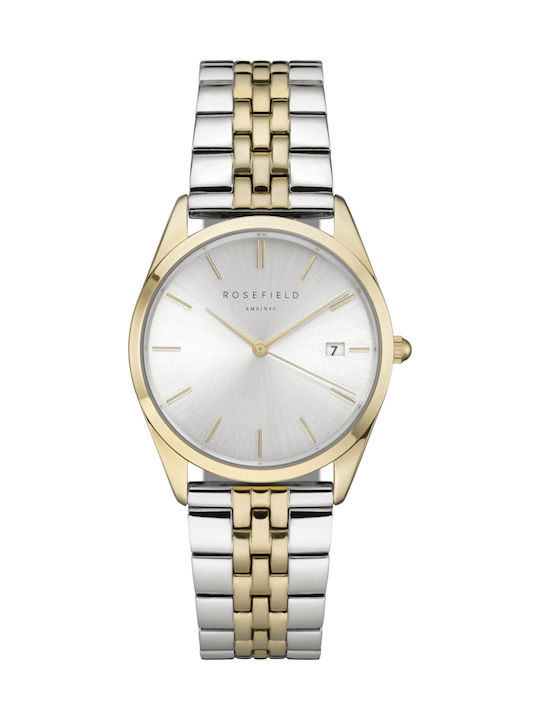 Rosefield Ace Two Tone Women's Watch with Metal Bracelet