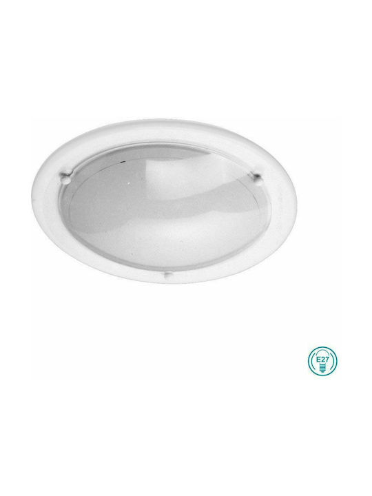 Trio Lighting Primo Modern Metallic Ceiling Mount Light with Socket E27 in White color 30pcs