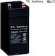 TC Battery TS4-4 Μπαταρία UPS με Χωρητικότητα 4Ah και Τάση 4V