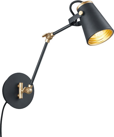 Trio Lighting Edward Single Spot with Socket E14 in Black Color
