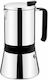 Monix M770006 Stovetop Espresso Pot 6 Cups Inox Argintiu