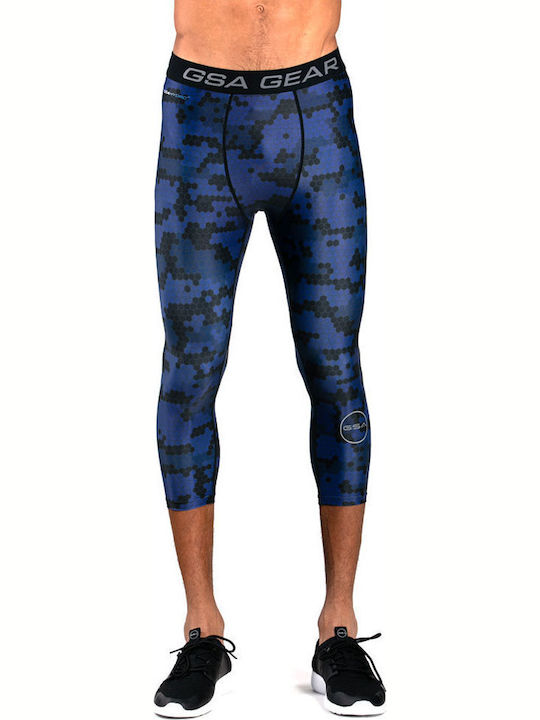 GSA Performance 3/4 Tights 17-18022 Ανδρικό Αθλητικό Κολάν Compression Capri Μπλε