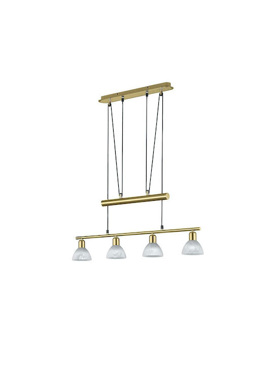 Trio Lighting Levisto Suspendat Candelabru Calea ferată Alb