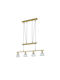 Trio Lighting Levisto Suspendat Candelabru Calea ferată Alb