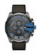 Diesel Mega Chief Watch Chronograph Battery with Black Rubber Strap