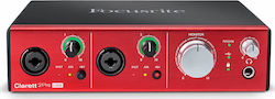 Focusrite Εξωτερική Επαγγελματική Κάρτα Ήχου Clarett 2Pre Συνδεσιμότητα USB