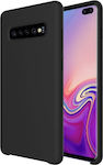 Forcell Silicone Back Cover Black (Galaxy S10+)