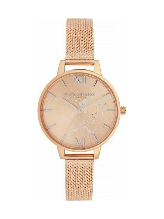 Olivia Burton Celestial Watch with Pink Gold Metal Bracelet