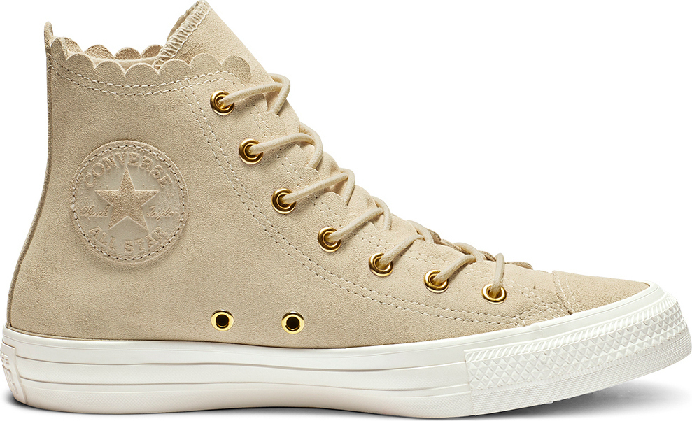 converse white all star frilly thrills ox trainers