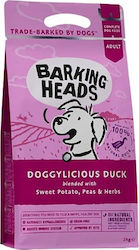 Barking Heads Doggylicious 2kg Trockenfutter ohne Getreide für erwachsene Hunde kleiner Rassen mit Ente, Kartoffeln und Fisch