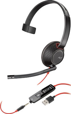 Plantronics Blackwire C5210 USB On Ear Multimedia Ακουστικά με μικρόφωνο και σύνδεση 3.5mm Jack / USB-A