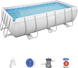 Bestway Piscină Cu Cadru Metalic Gri Bestway Piscină Cu Cadru Metalic Gri