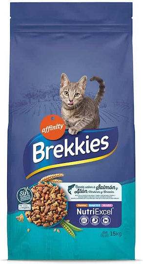 Brekkies Mix Dry Food for Adult Cats with Salmon / Tuna 15kg