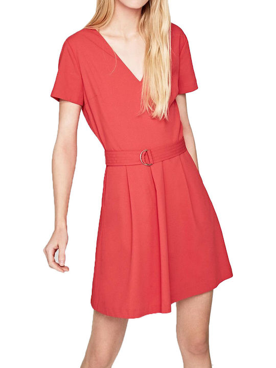 Pepe Jeans Sommer Mini Kleid Rot PL952463-240