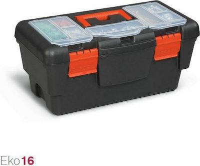 Terry Eko 16 Hand Toolbox Plastic with Tray Organiser W40xD21xH17.5cm