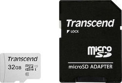 Transcend 300s microSDHC 32GB Class 10 U1 A1 UHS-I with Adapter