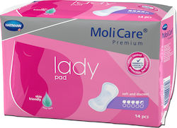 Hartmann Molicare Premium Lady Pad Women's Incontinence Pad Normal Flow 4.5 Drops 14pcs