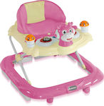 Lorelli Bambi Baby Walker with Music for 6+ Months Pink