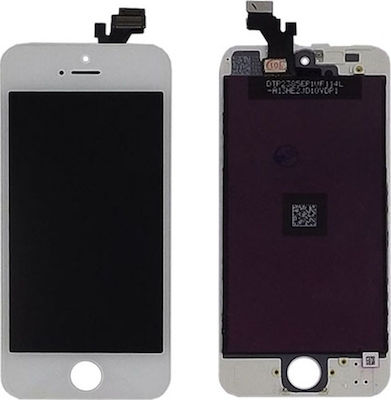 Ecran cu Mecanism de Atingere pentru iPhone 5 (Alb)