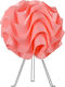 Starlight FP-998-S-23CM-Τ Kunststoff Tischlampe für Fassung E14 mit Rosa Schirm und Basis