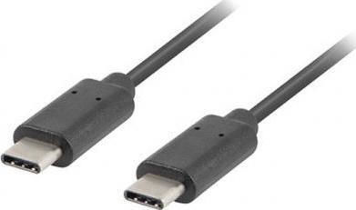 Lanberg USB 3.1 Кабел USB-C Мъжки - USB-C Черен 1.8м CA-CMCM-31CU-0018-BK