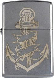 Zippo Αναπτήρας Φλόγας Brushed Chrome Anchor Zippo Αναπτήρας Φλόγας Brushed Chrome Anchor