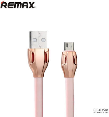 Remax Laser RC-035m Flach USB 2.0 auf Micro-USB-Kabel Rosa 1m 1Stück