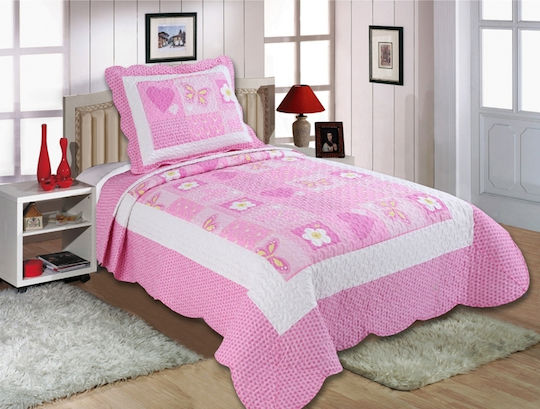 Silk Fashion Kids Quilt Set Single 160x220cm
