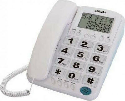 Leboss L-22 Office Corded Phone for Seniors White