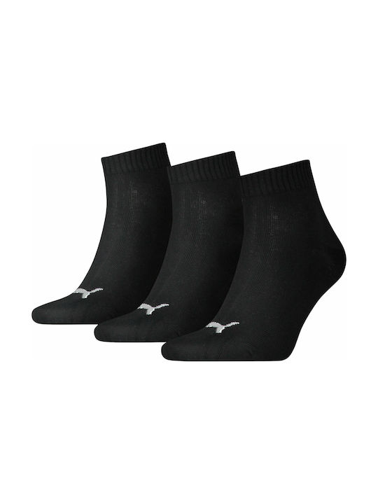 Puma Unisex Αθλητικές Κάλτσες Μαύρες 3 Ζεύγη