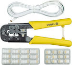 Vorel Ethernet Internet Cable Crimping Plier RJ11, RJ45 with Cable Cutter and Insulation (Length 180mm) 45503