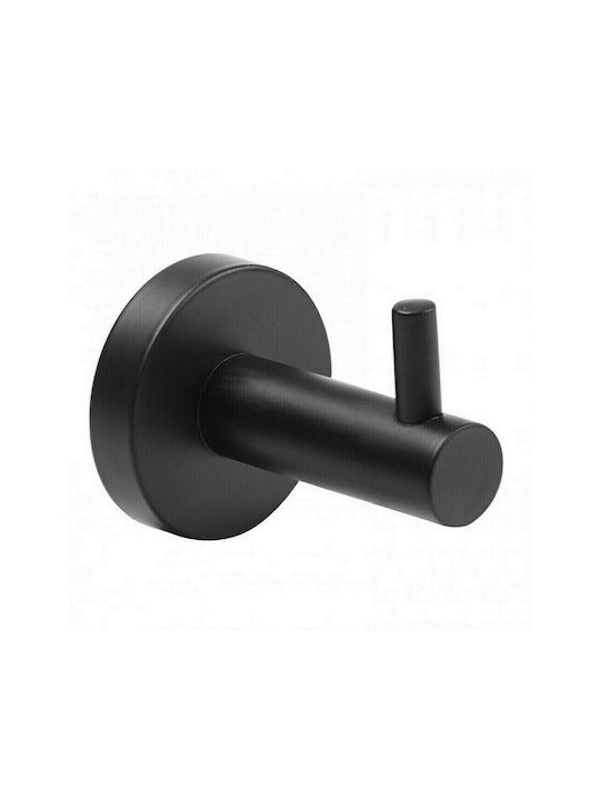 Bronze Art MH08-31 Fairmont Single Wall-Mounted Bathroom Hook Black