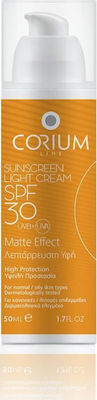 Corium Line Sunscreen Light Cream Matte Effect Слънцезащитна Крем За лице SPF30 50мл