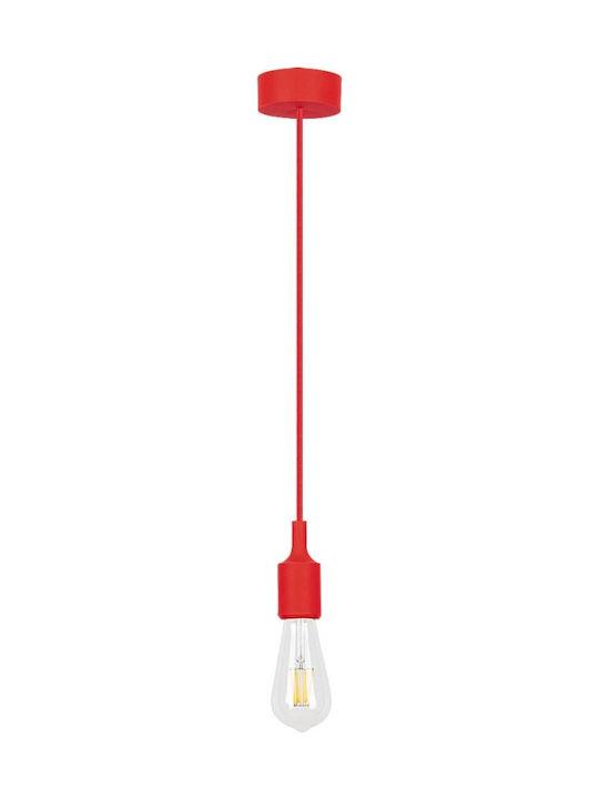 Rabalux Roxy Pendant Light Suspension for Socket E27 Red