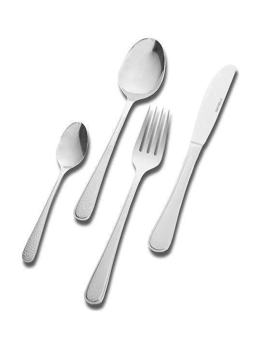 SP Tableware Hammered Besteckset Edelstahl Silber 30Stück