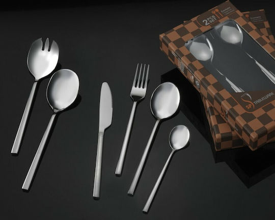 SP Tableware Lindos Σετ Μαχαιροπίρουνα Ανοξείδωτα Ασημί 65τμχ