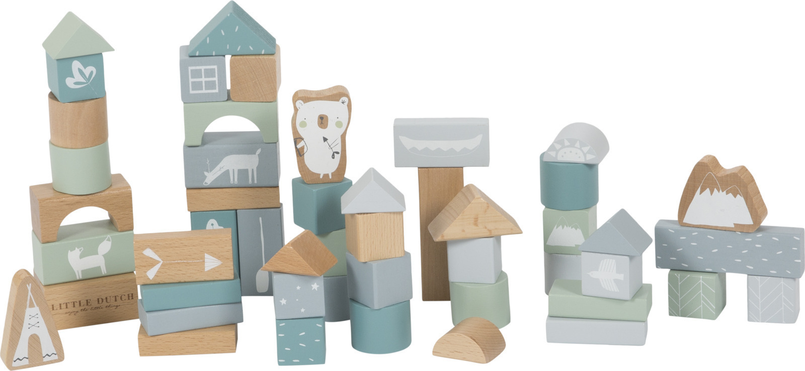 Little Dutch Wooden Blocks Adventure Blue Skroutz.gr