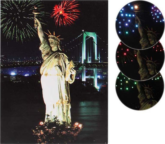 Inart Printed σε Καμβά με LED Φωτισμό 28x38 cm
