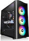 Thermaltake View 23 TG ARGB Gaming Midi Tower Computer Case with Window Panel Black