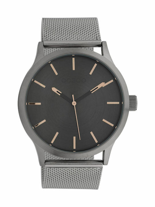 Oozoo Timepieces Xl Дамски Часовник 45mm Кварцов със Сребриста Метална Верижка