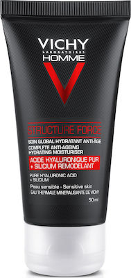 Vichy Homme Structure Force 24h Хидратираща & Противостарееща Мъжка Крем За лице с Хиалуронова киселина 50мл